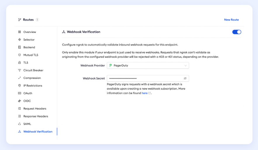 Configuring Webhook verification for PagerDuty